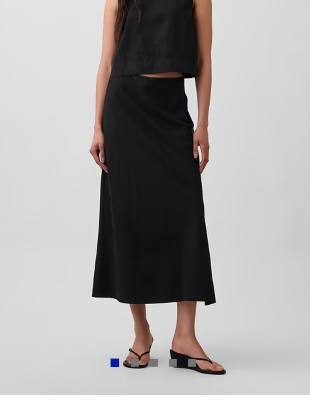 GAP Black Linen Maxi Skirt (S)